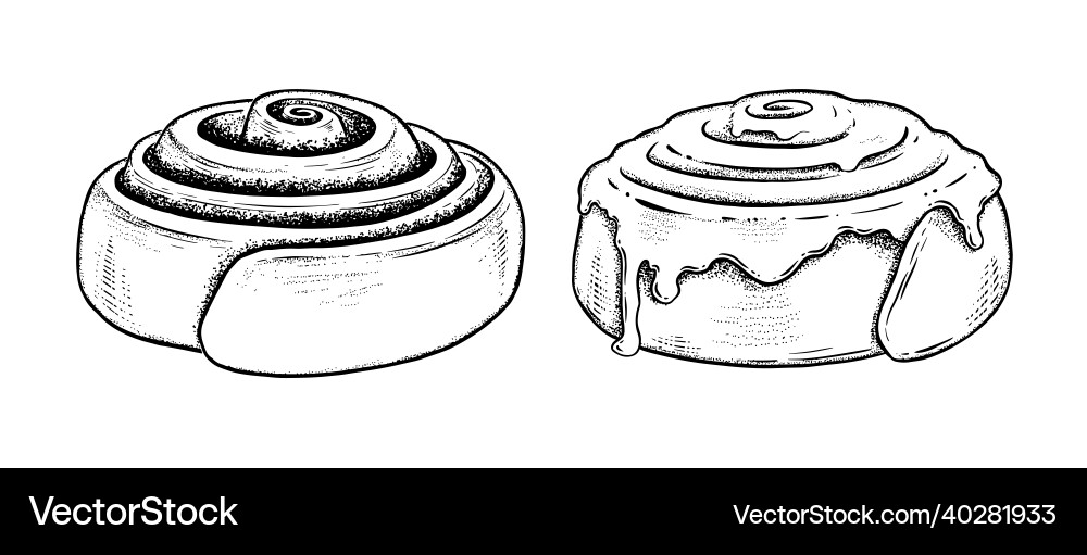 Cinnamon roll Royalty Free Vector Image - VectorStock