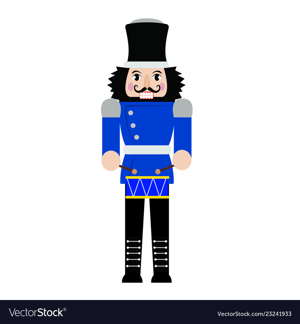 Cute nutcracker soldier Royalty Free Vector Image