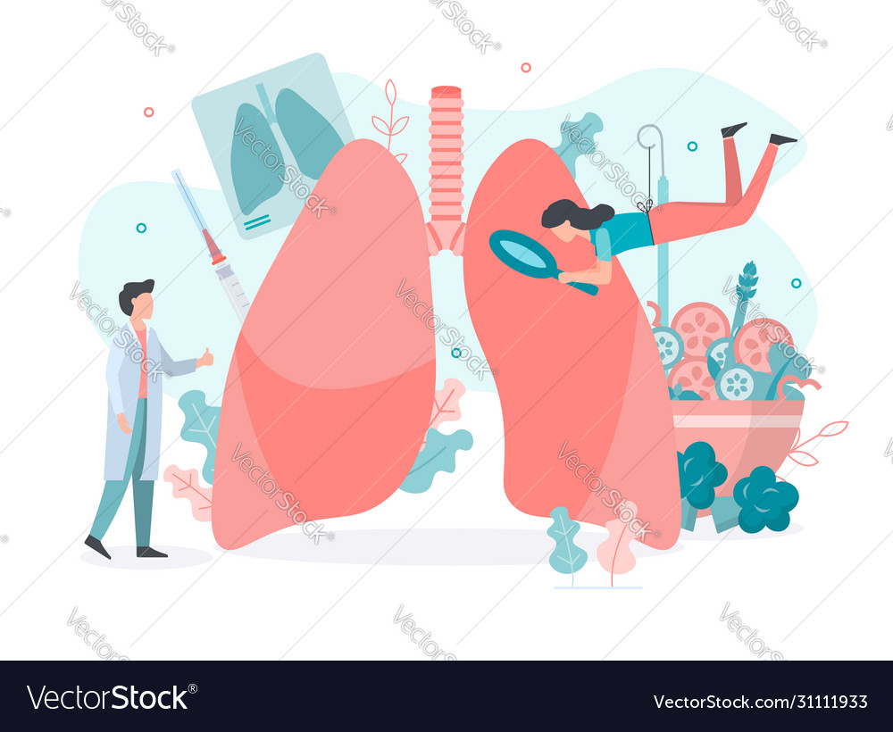 Lungs health concept Royalty Free Vector Image