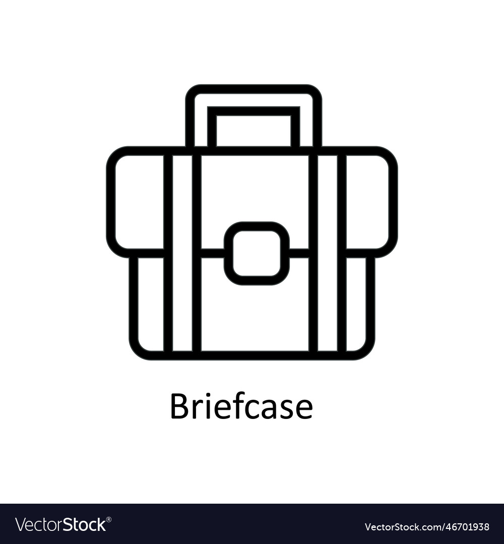 Briefcase outline icons simple stock illu Vector Image