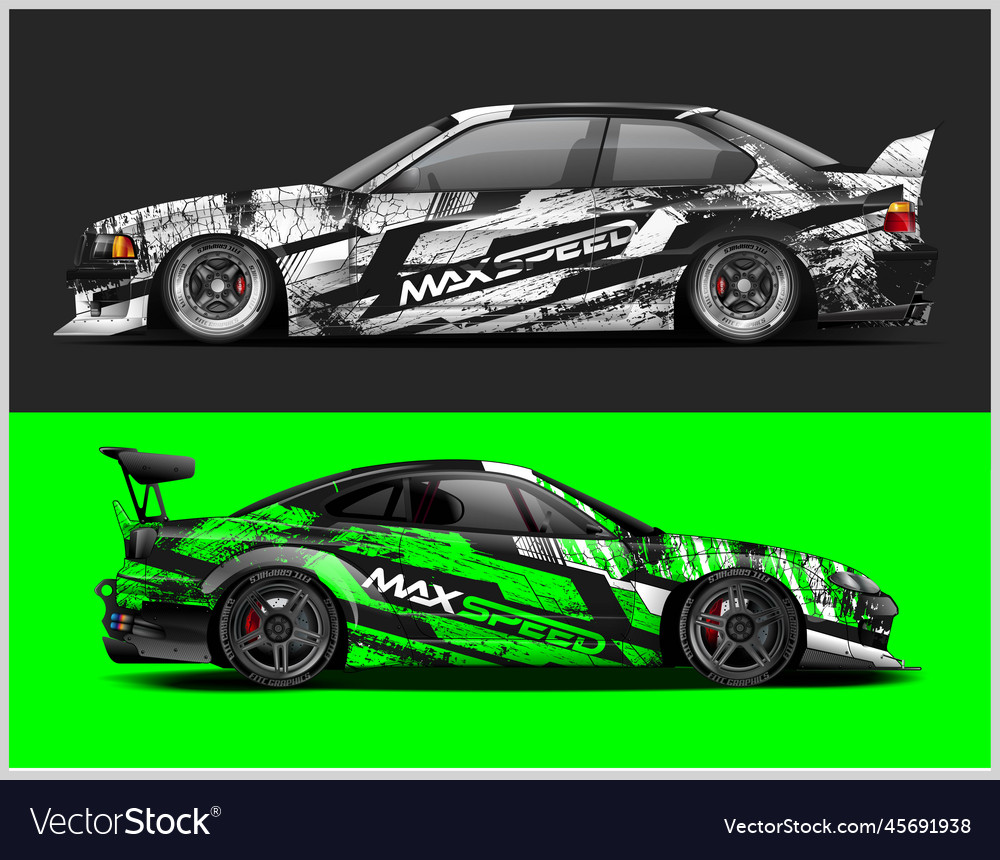 Car wrap decal design for wrap vehicles pickup Vector Image