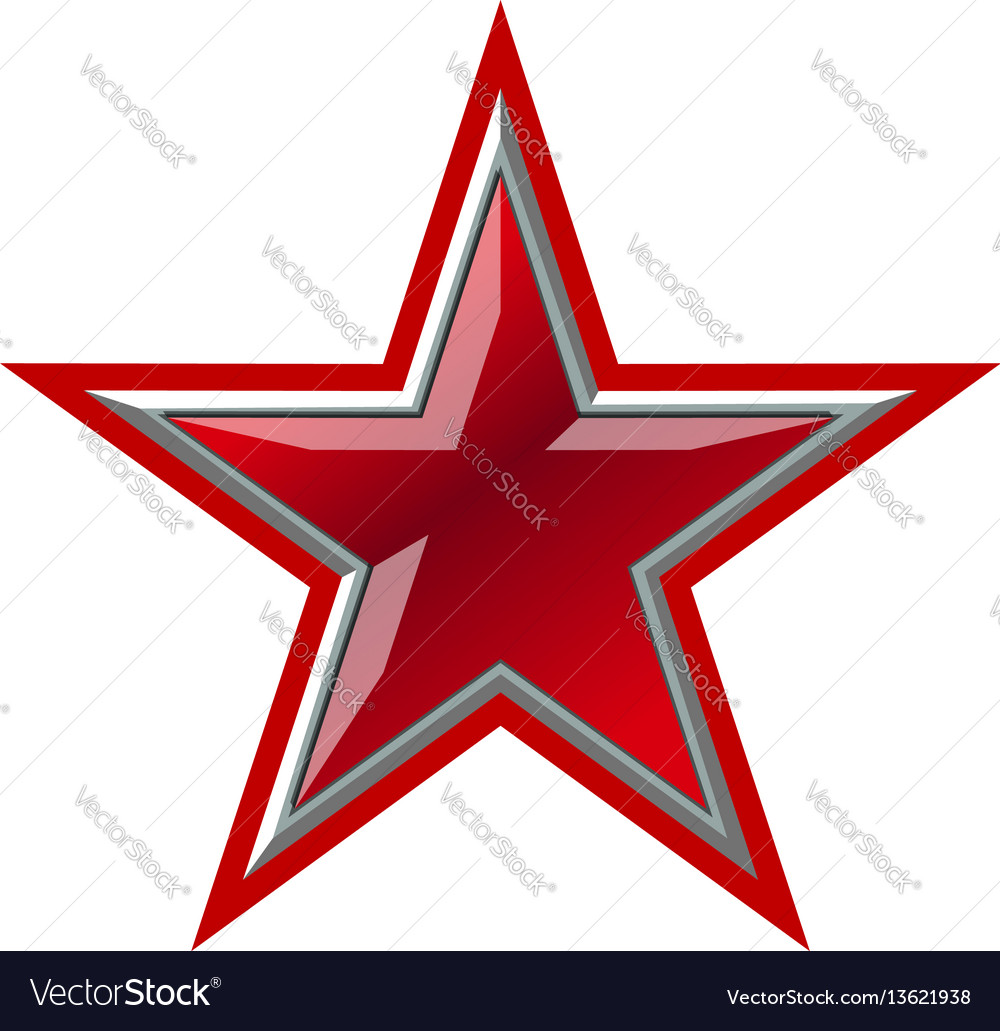 Red star Royalty Free Vector Image - VectorStock