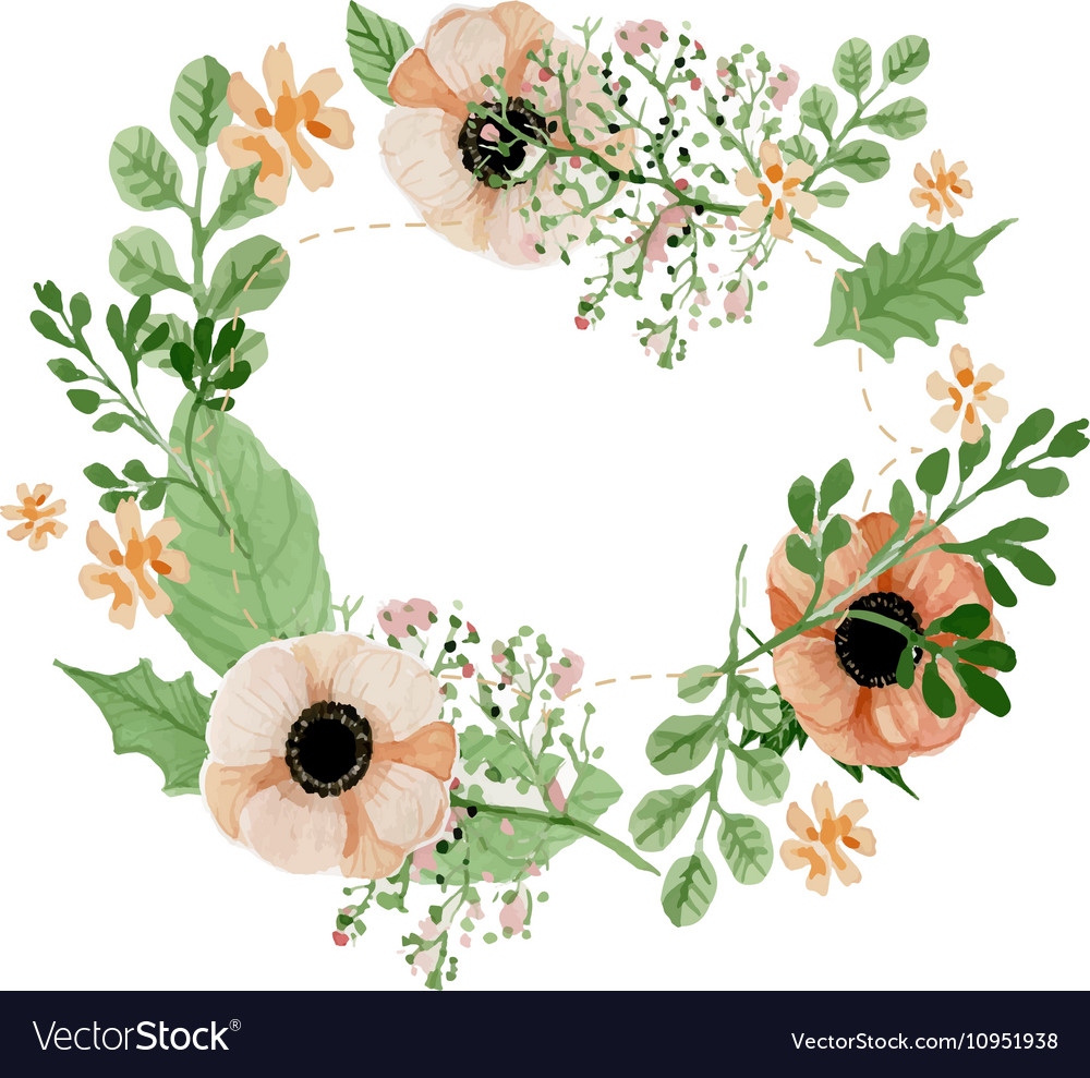 Download Wedding flower wreath Royalty Free Vector Image