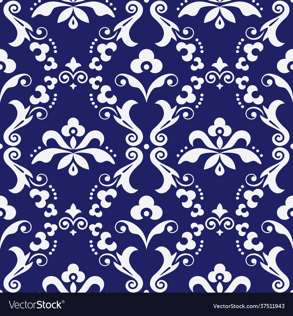 Damask seamless textile pattern Royalty Free Vector Image