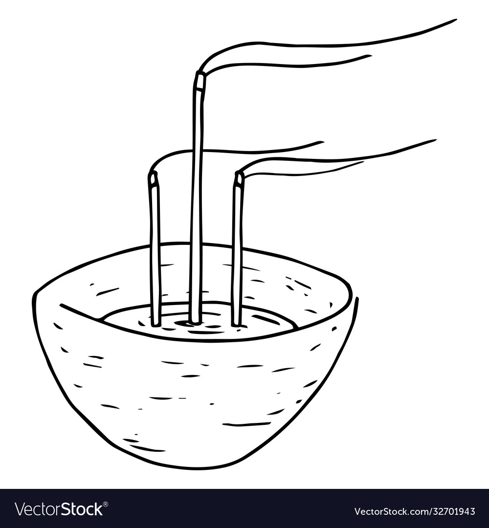 Incense icon chinese sticks Royalty Free Vector Image