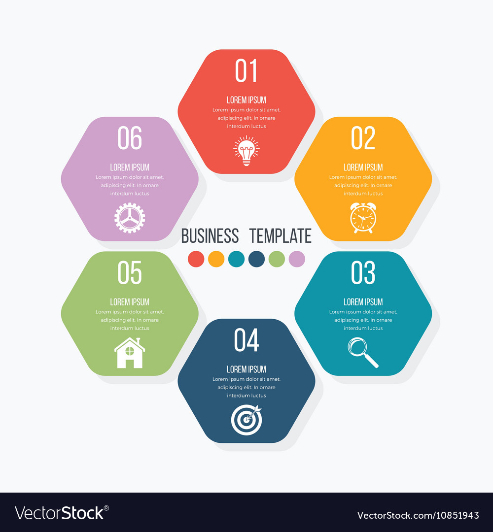 Infographics six options Royalty Free Vector Image