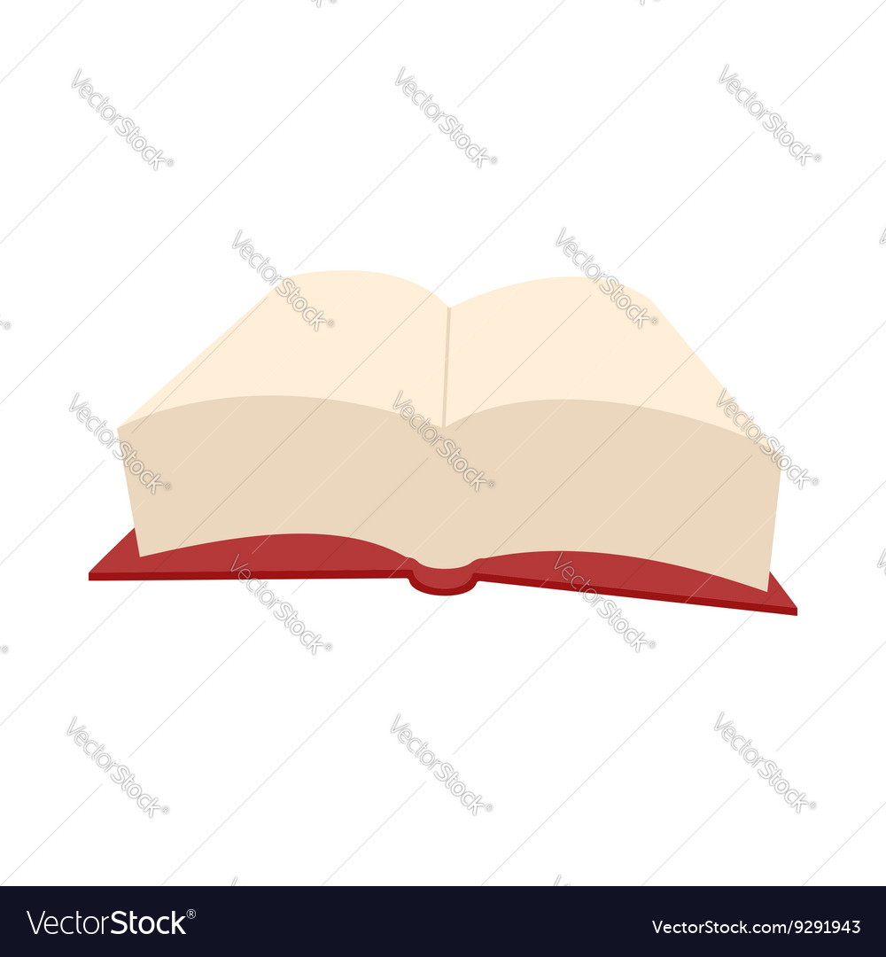 Opened big book icon cartoon style Royalty Free Vector Image