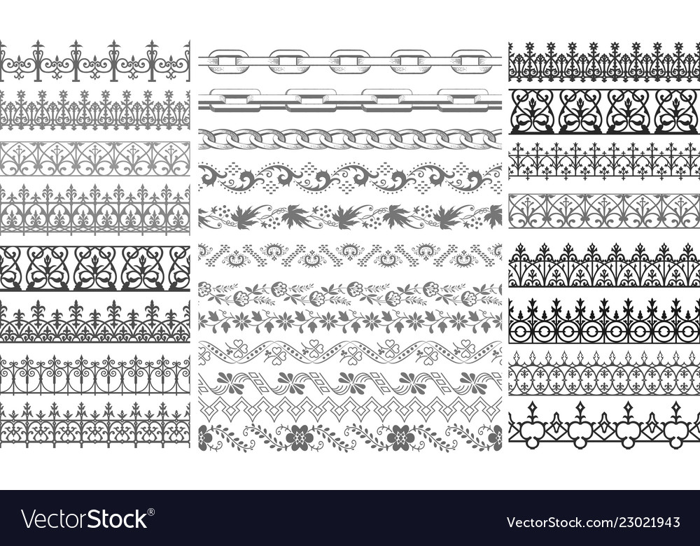 Set of lines Royalty Free Vector Image - VectorStock