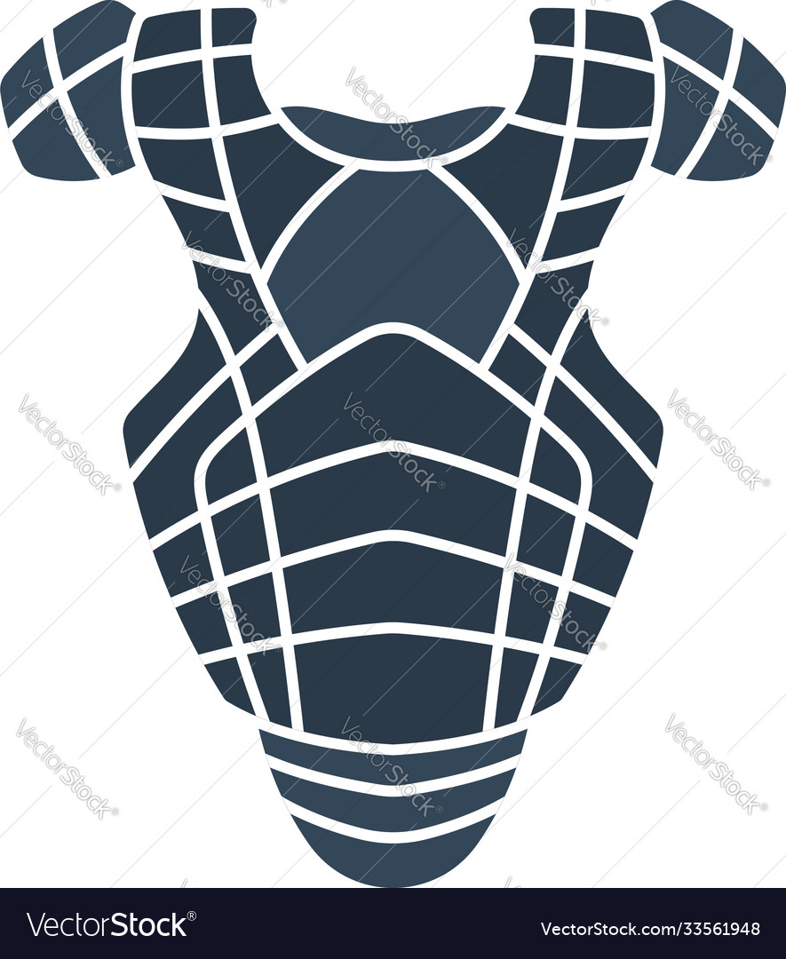 Baseball Catcher Torso Icon - Download in Line Style