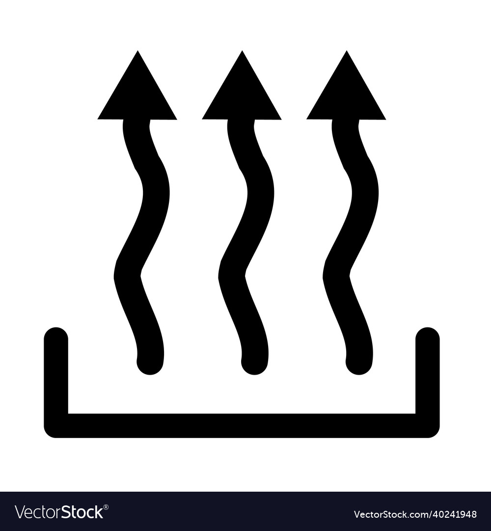 Heat icon three arrow up on white background Vector Image