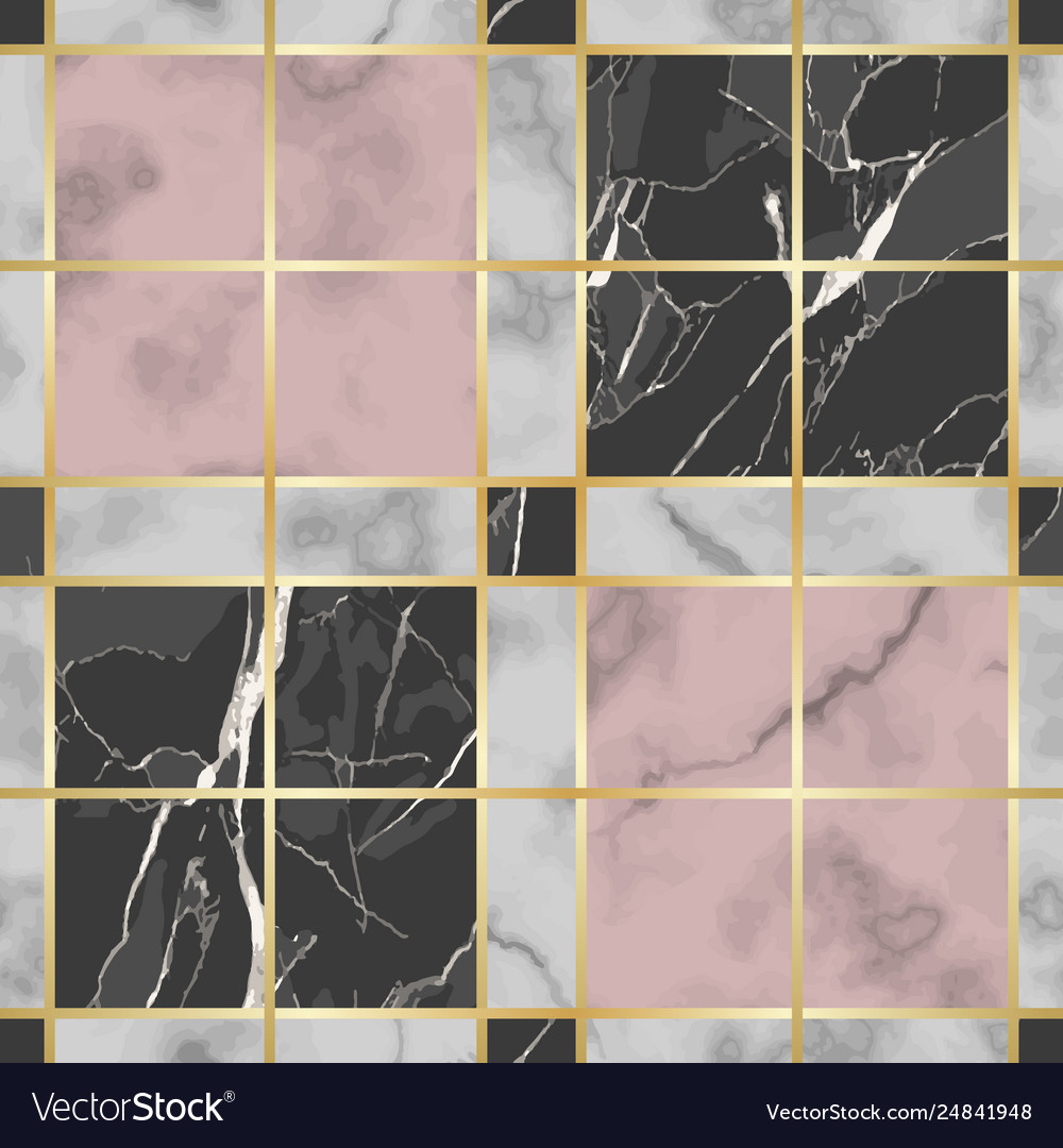 Marble texture luxury check seamless Royalty Free Vector