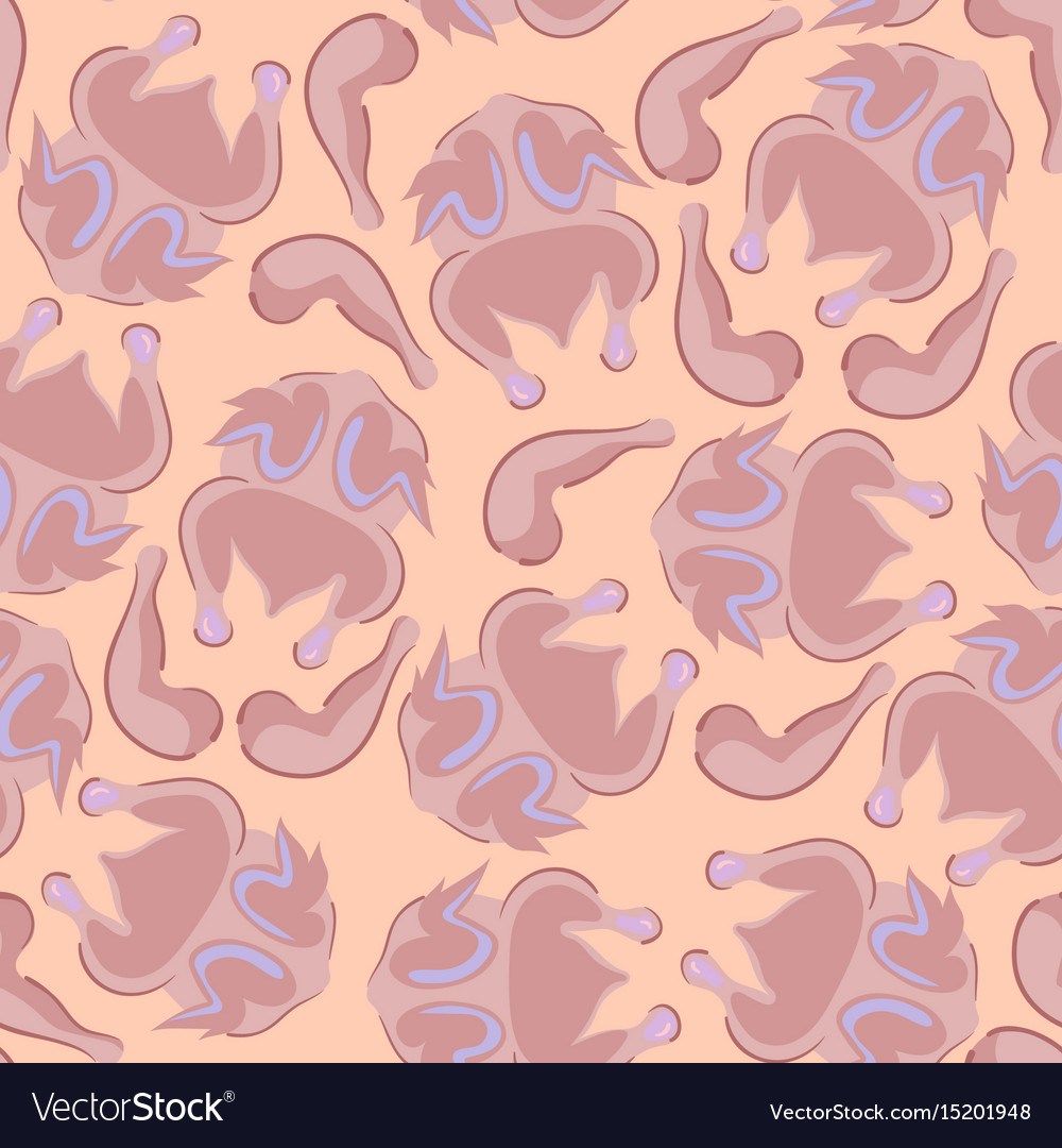 Seamless chicken pattern Royalty Free Vector Image