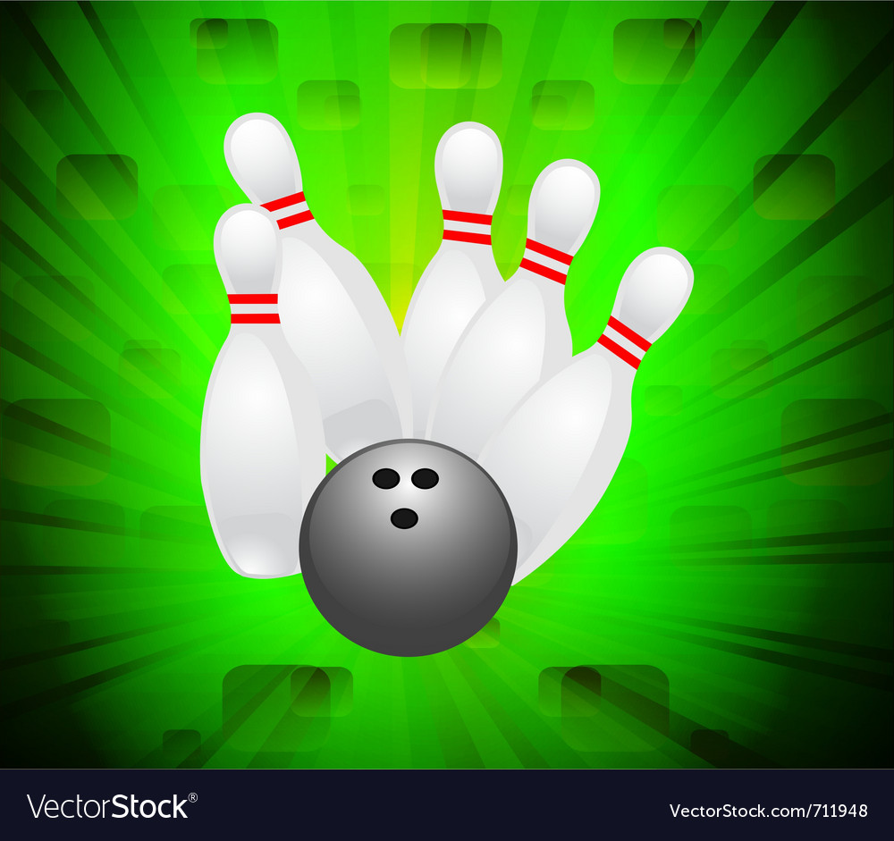 Ten pin bowling Royalty Free Vector Image - VectorStock