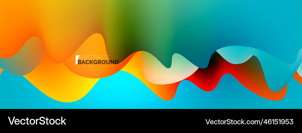 Dynamic liquid waves abstract background Vector Image