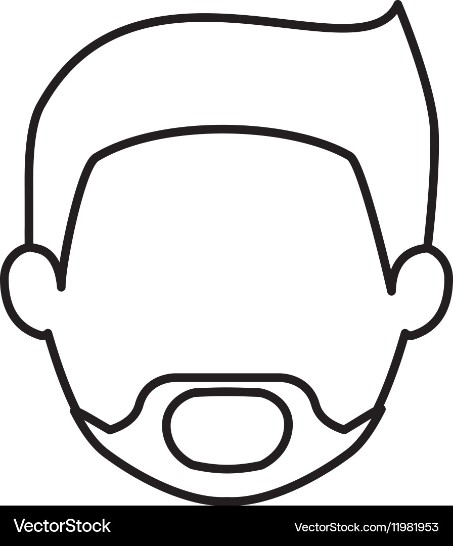 Isolated Man With Beard Design Royalty Free Vector Image