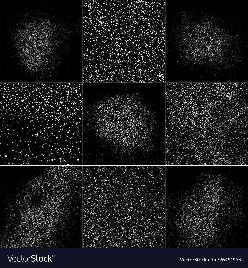 Set white grainy texture Royalty Free Vector Image