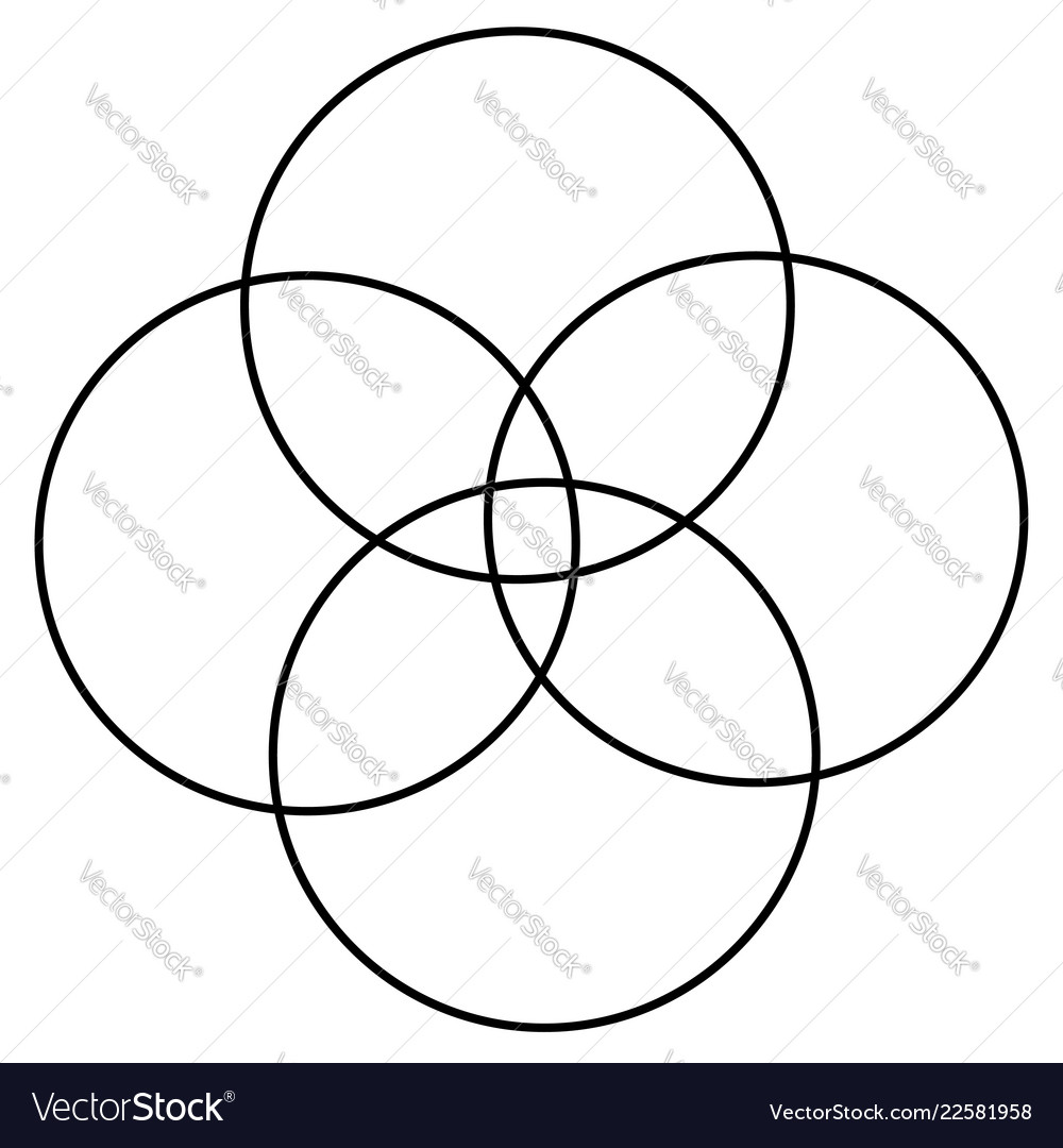 Overlapping basic shapes abstract element Vector Image