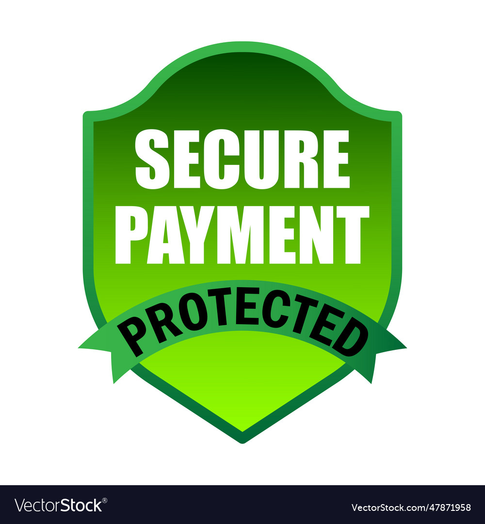 Secure payment shield with tick mark icon Vector Image