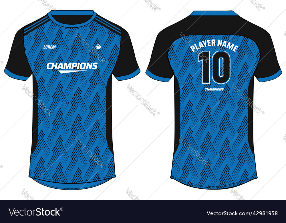 Sports jersey t shirt design flat sketch Vector Image