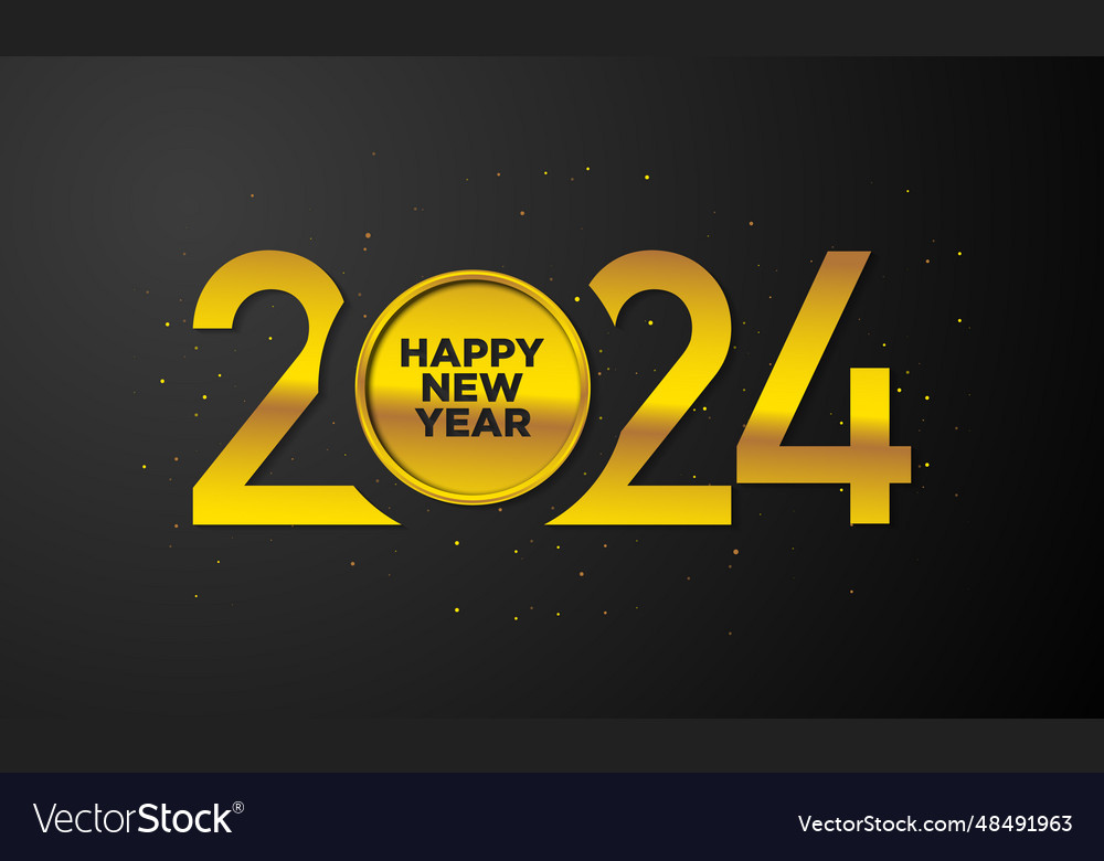 2024 Happy New Year Background Design Royalty Free Vector