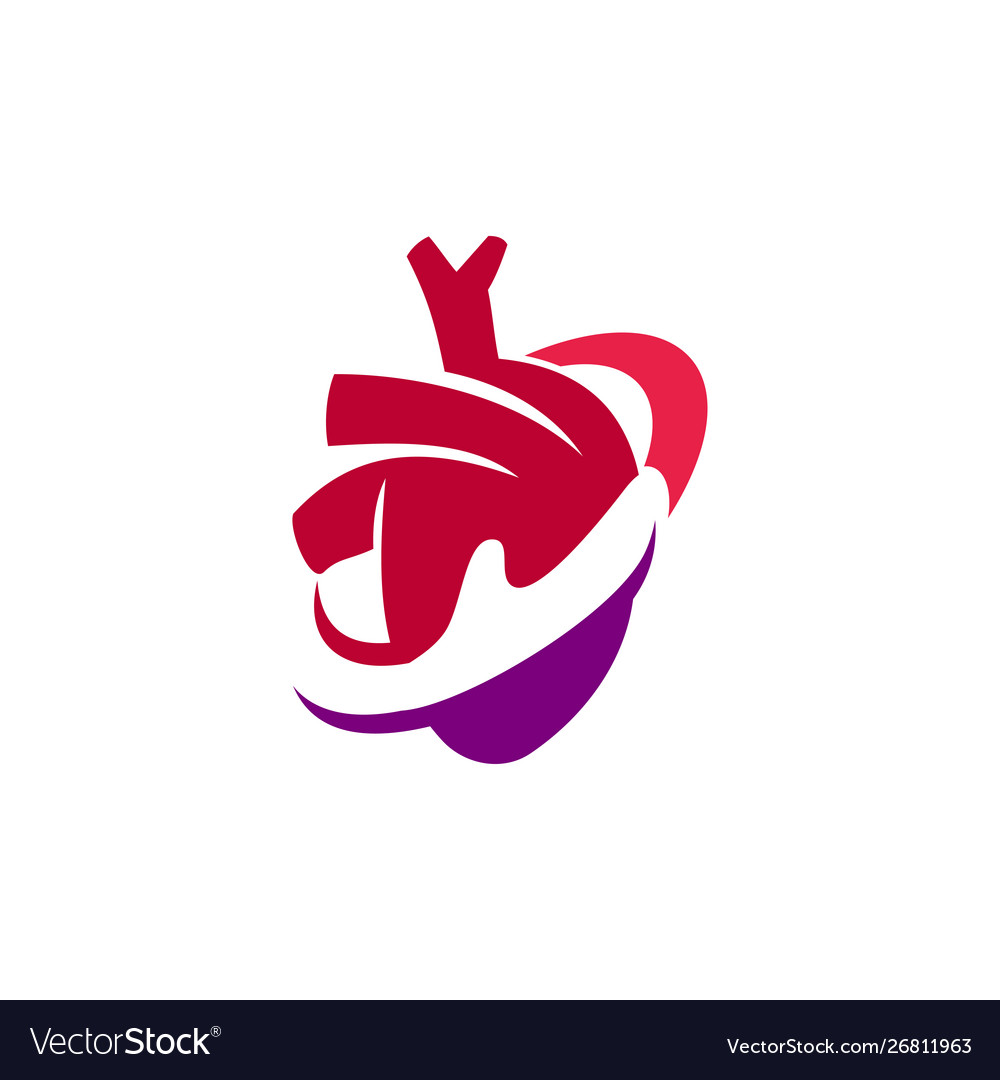 Heart Attack Risk Logo Icon Design Royalty Free Vector Image