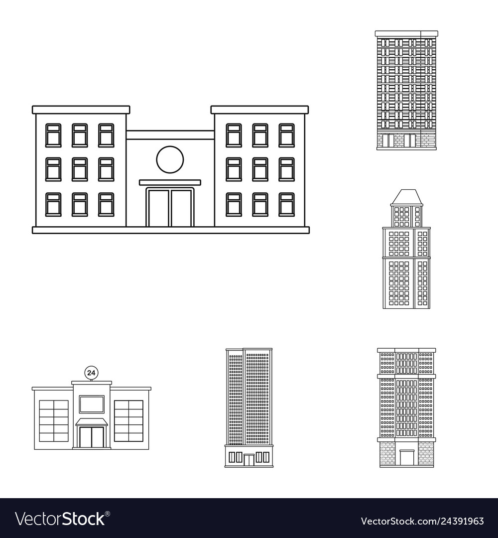 Isolated object of architecture and exterior Vector Image