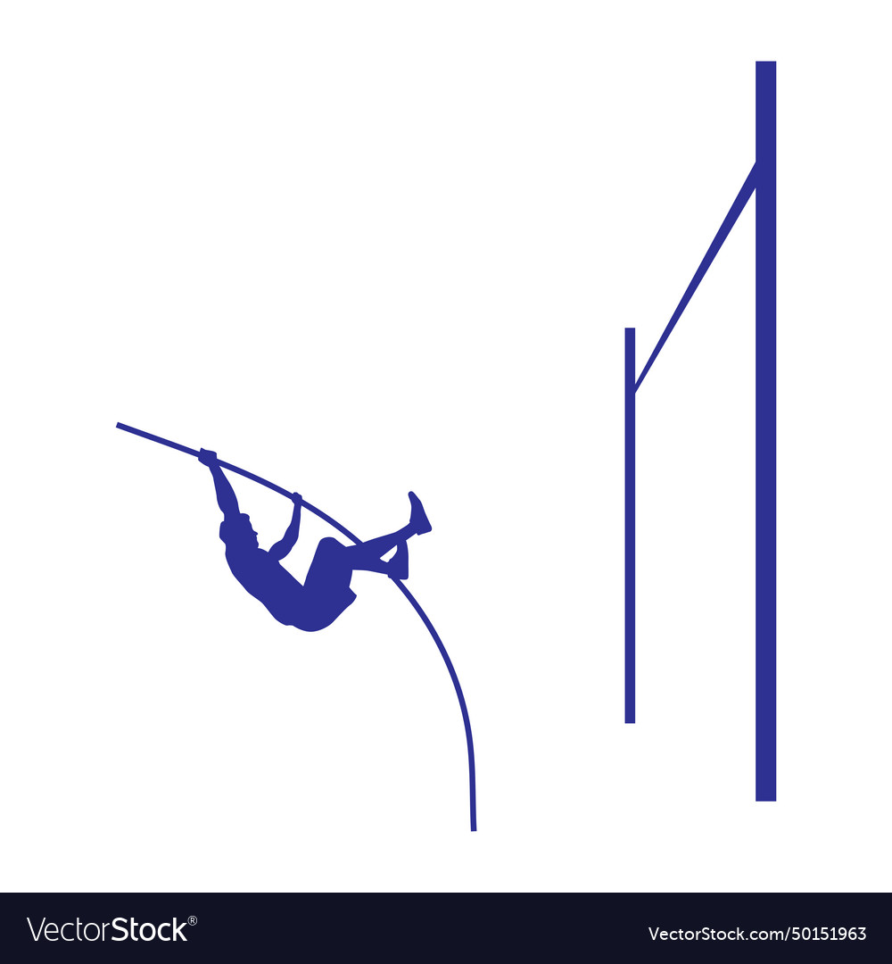 Pole vault sport icon Royalty Free Vector Image