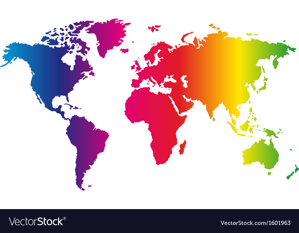 World map Royalty Free Vector Image - VectorStock