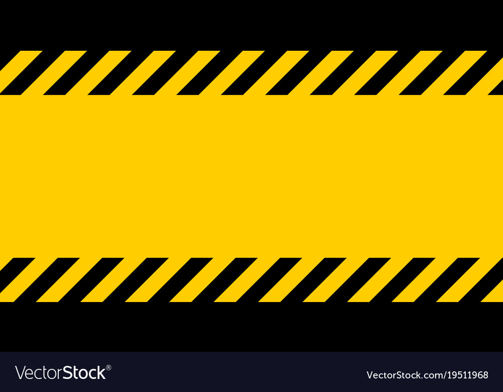 Black And Yellow Warning Line Striped Background - 