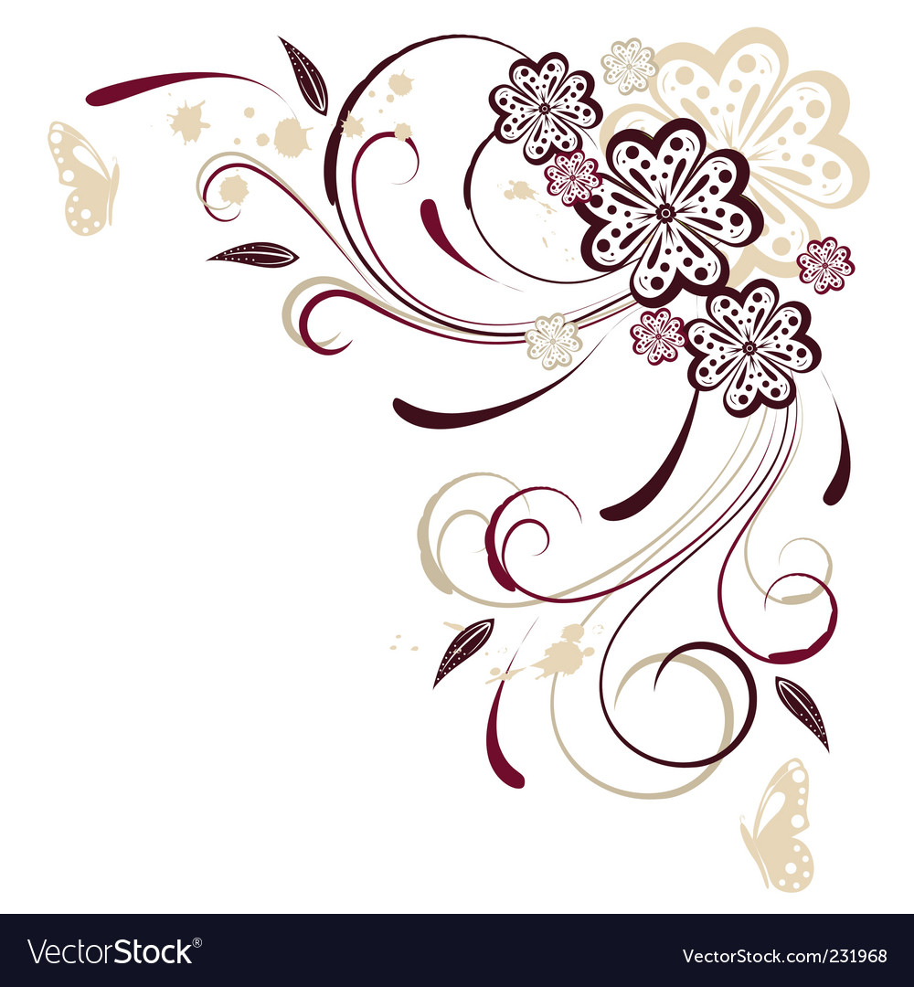 Floral abstract background Royalty Free Vector Image