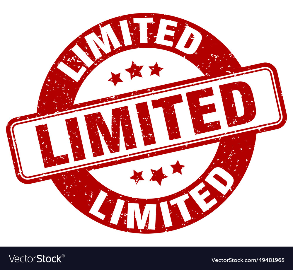 Limited stamp limited label round grunge sign Vector Image