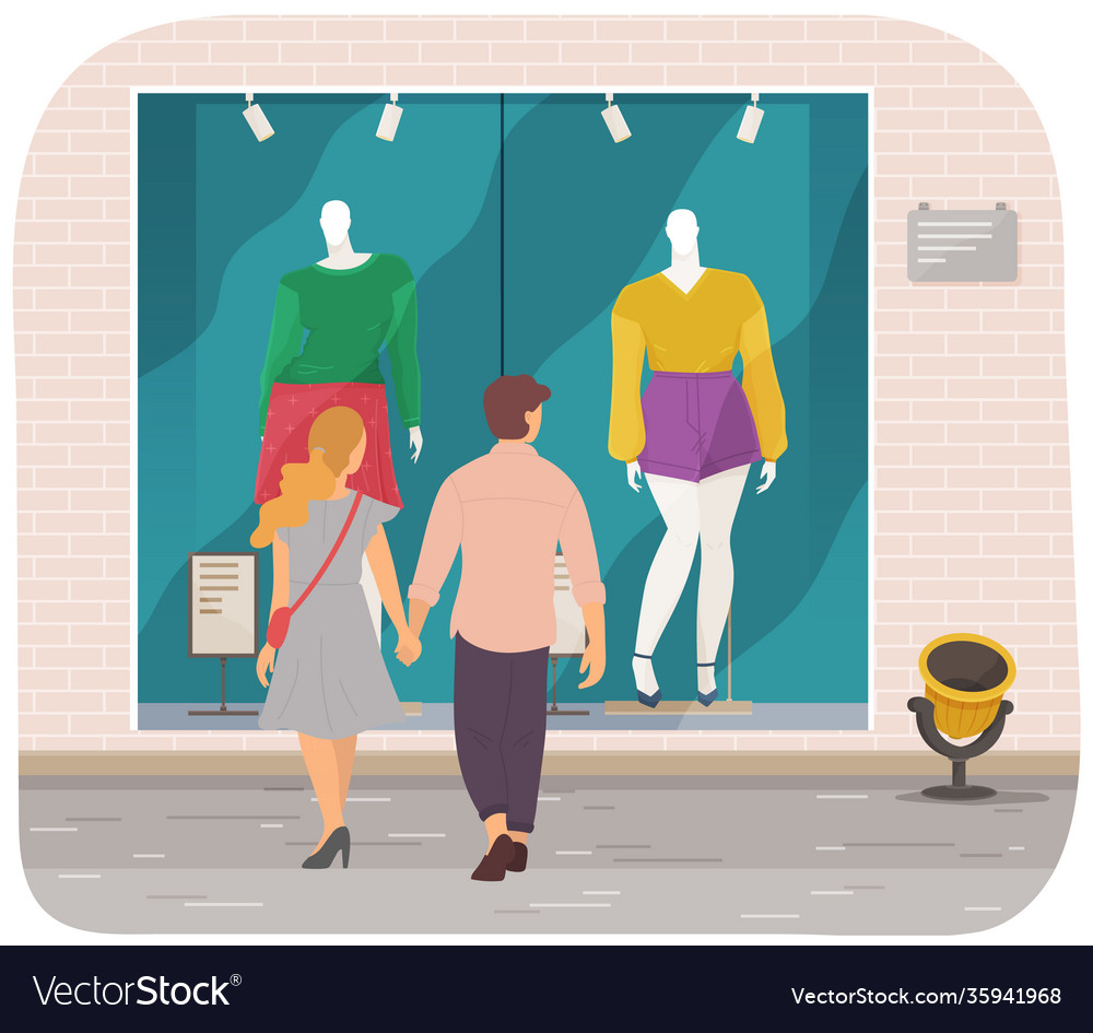 Nice walk on a date friends are walking near a Vector Image