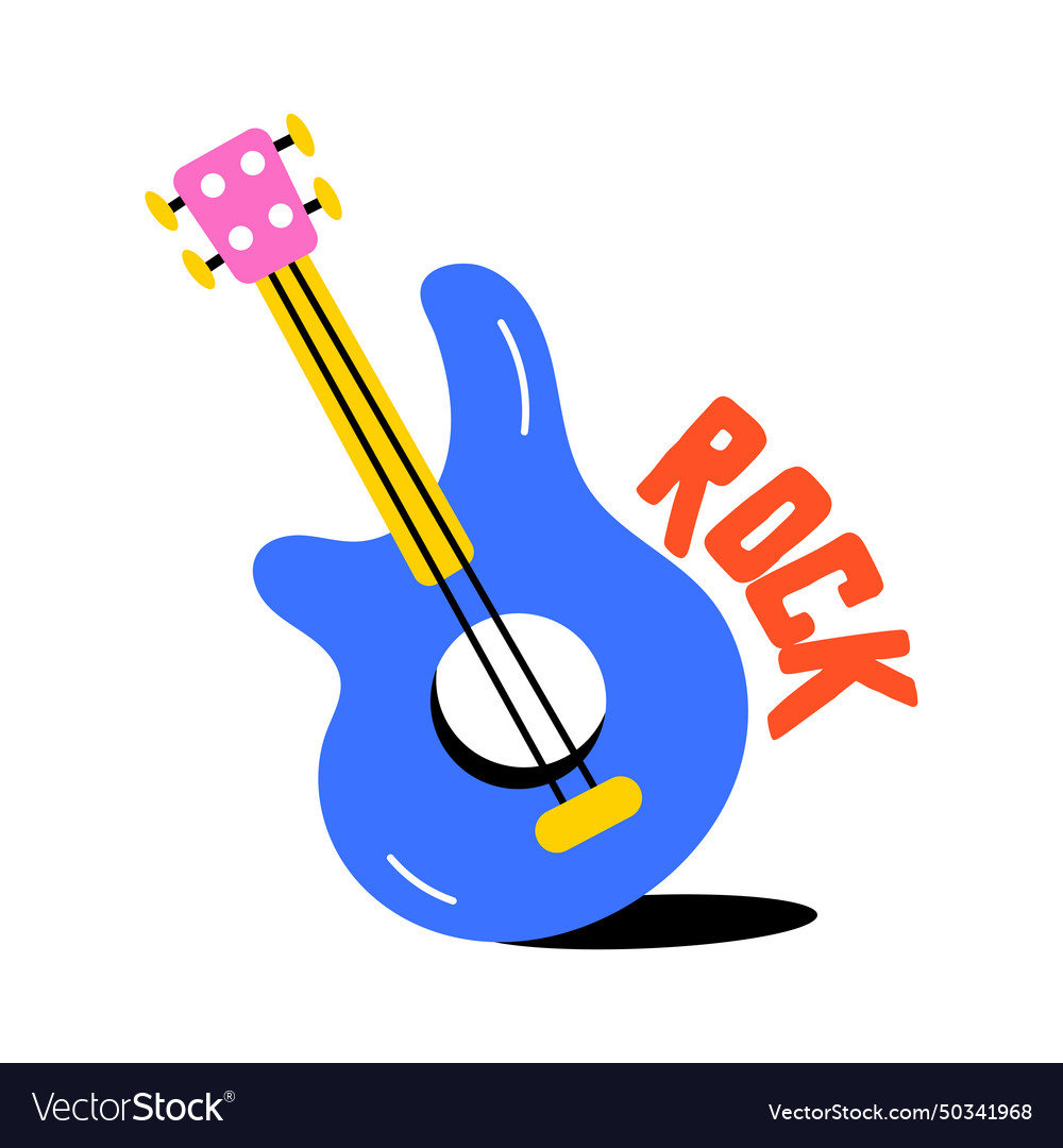 Rock guitar Royalty Free Vector Image - VectorStock