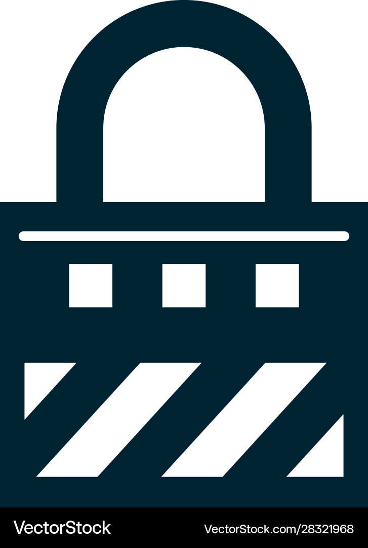 Safe secure padlock isolated icon Royalty Free Vector Image