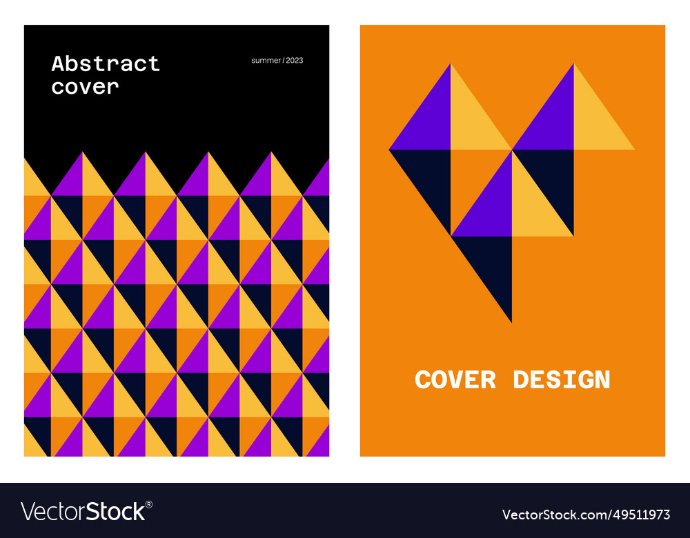 Abstract geometric cover a4 presentation page Vector Image