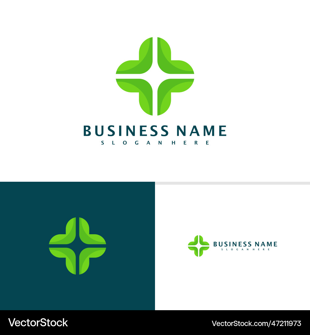 Clover leaf logo template creative leaf Royalty Free Vector