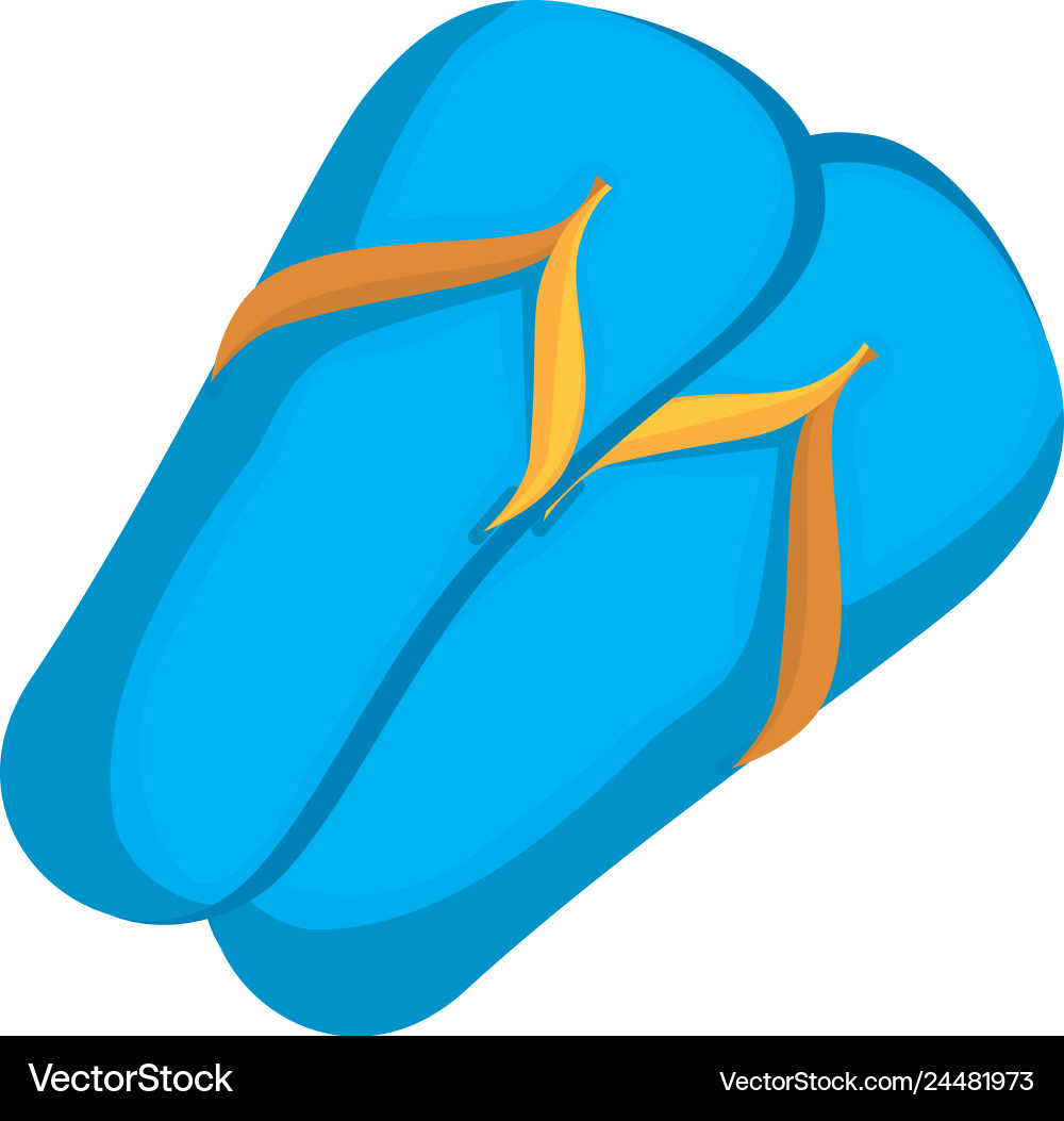 Flip flops isolated icon Royalty Free Vector Image