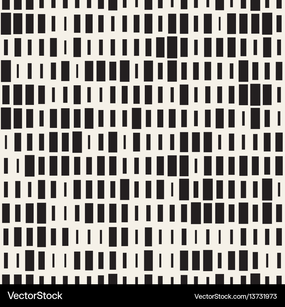 Seamless black and white irregular dash Royalty Free Vector