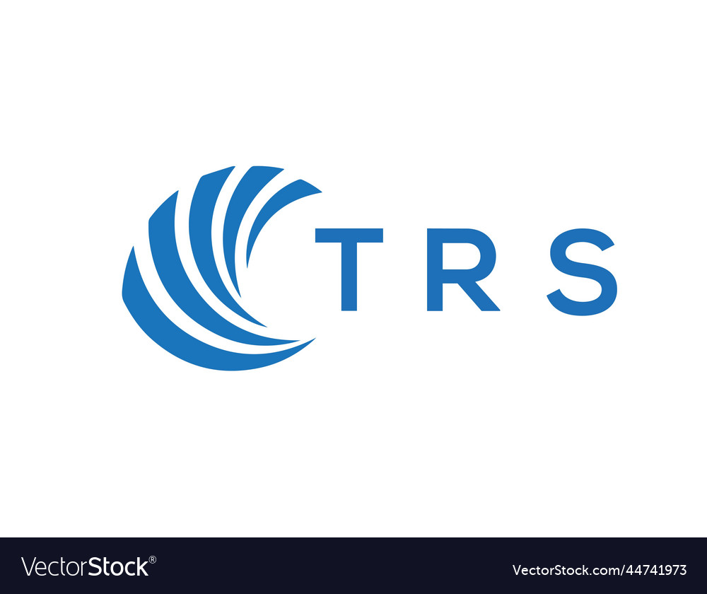 Trs letter logo design on white background Vector Image