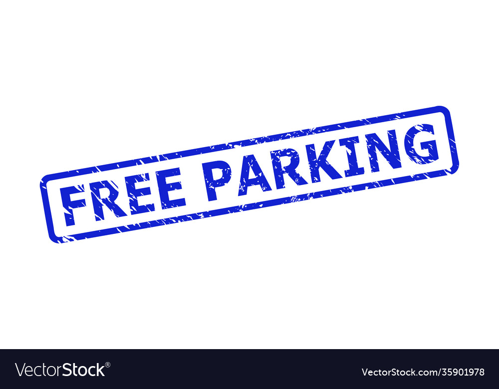 Free parking stamp with grunged surface Royalty Free Vector