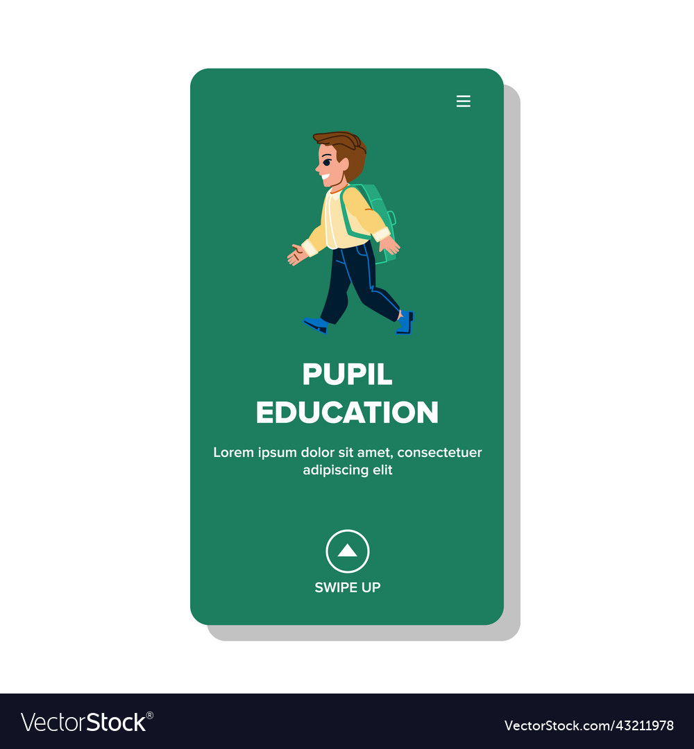 Pupil education Royalty Free Vector Image - VectorStock