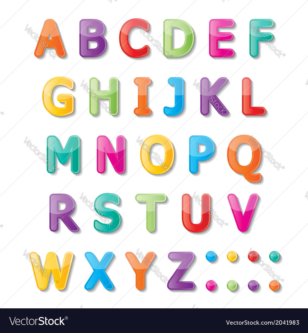 Abc font Royalty Free Vector Image - VectorStock