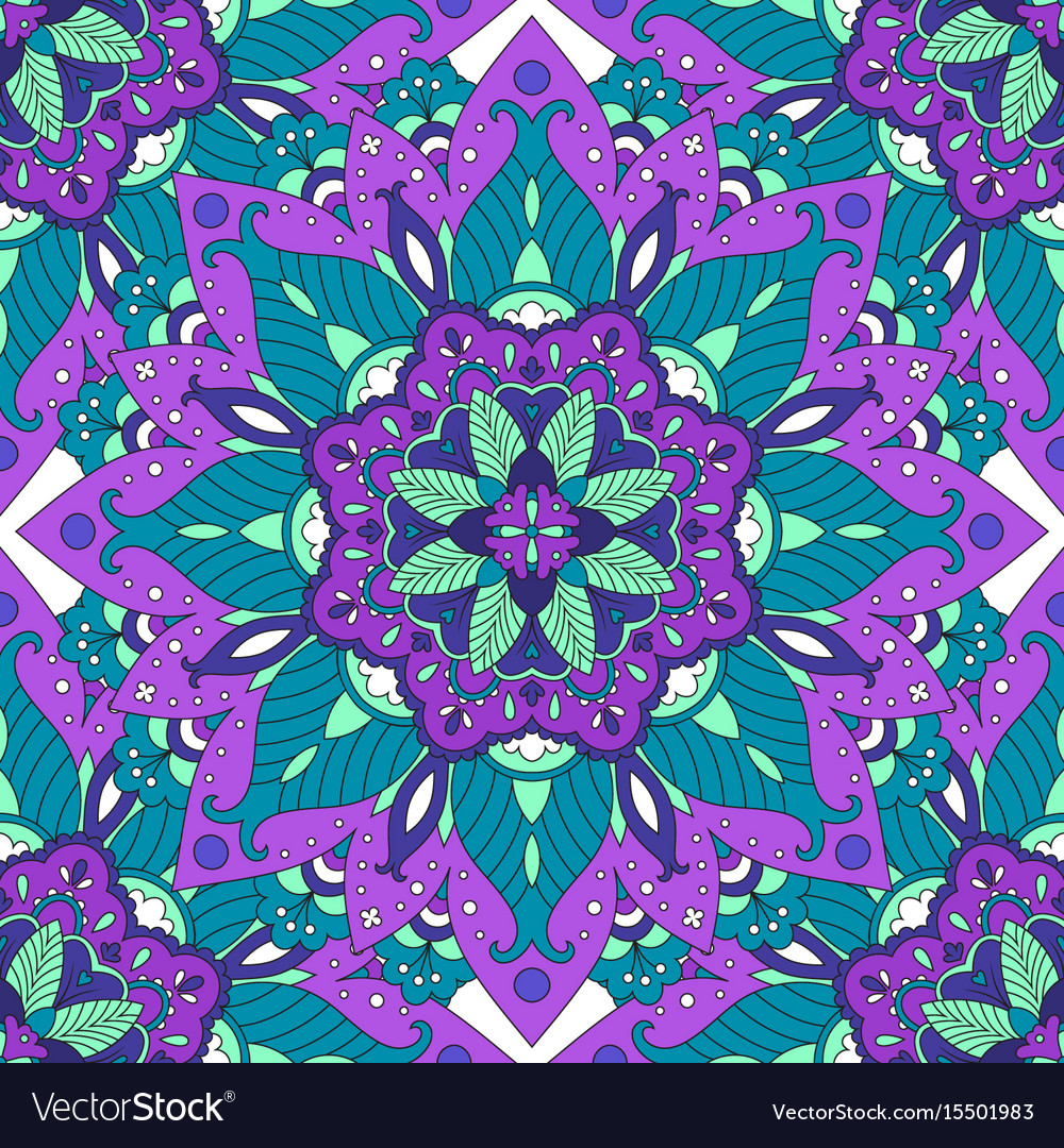 Colorful mandala pattern Royalty Free Vector Image