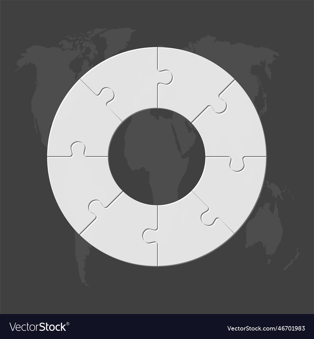 Diagram infographic for 8 steps circle puzzle Vector Image