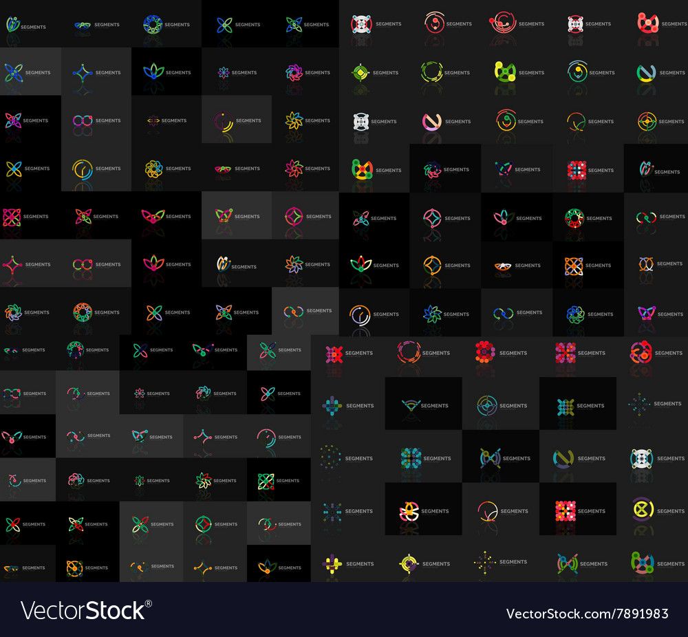Huge mega collection of abstract logos Royalty Free Vector