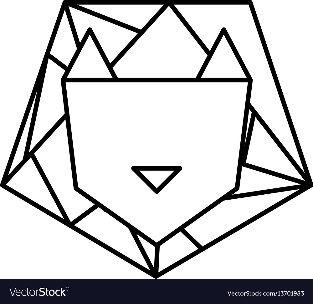 Lion low poly style Royalty Free Vector Image - VectorStock