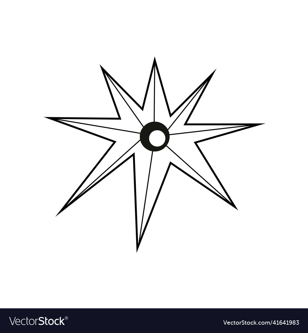 Magic and alchemy star trendy line art style Vector Image