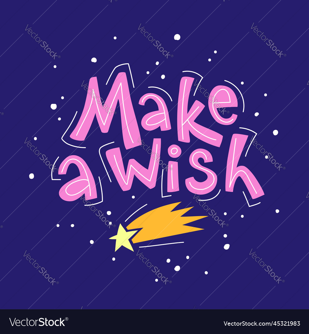 make-a-wish-colorful-lettering-with-a-falling-star