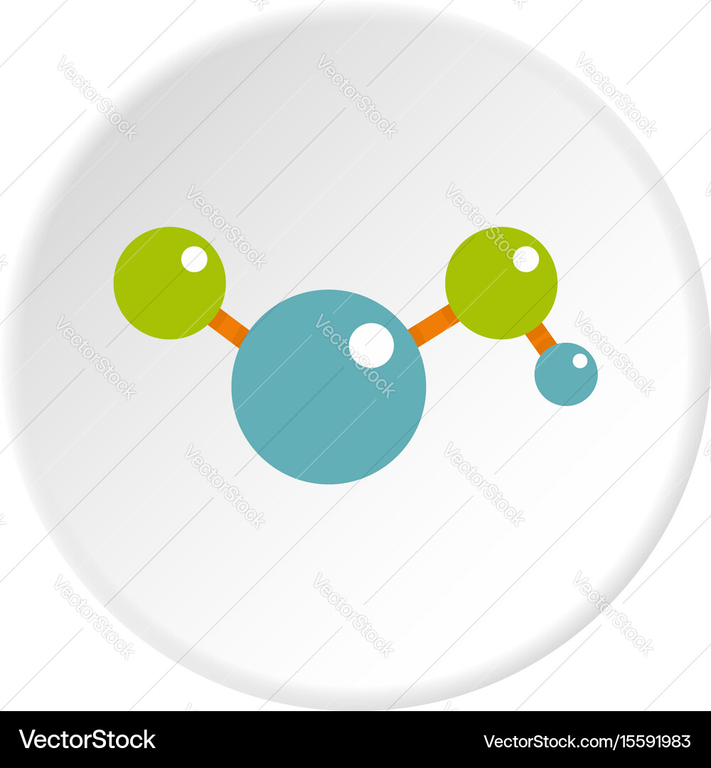 Molecules icon circle Royalty Free Vector Image