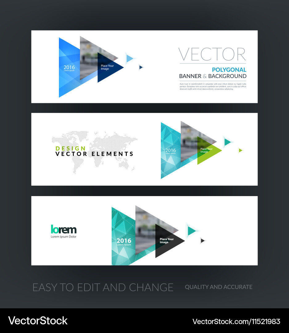 Set of modern horizontal website banners Vector Image